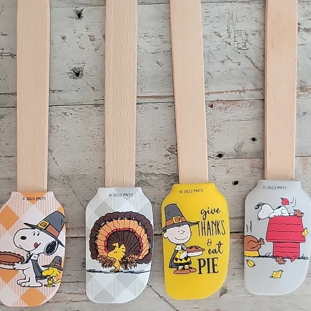 Snoopy Thanksgiving Silicone Spatula Set - Red, Yellow, White